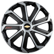4 db-os Evo Kerékagy Készlet Szürke-Fekete R14, CHEVROLET-hez