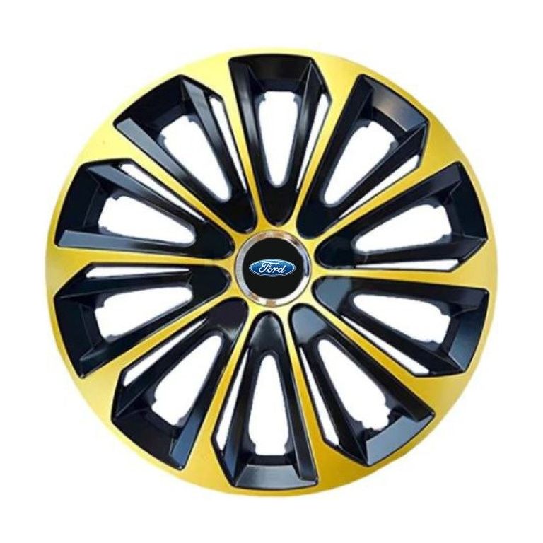 4 darabos extra erős arany R16-os kerékborítás készlet Ford modellekhez
