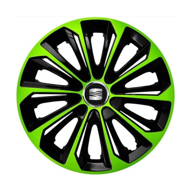 Комплект 4 таса за джанти Extra strong green R15 Съвместими със Seat