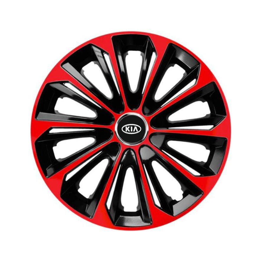 4 db extra erős piros R16 kerékborítás készlet, Kia-val kompatibilis