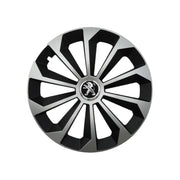 Set 4 Capace Roti 16 inchi (R16) Fame Gri-Negru, Compatibile Cu Peugeot