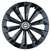Set 4 Capace Roti 14 inchi (R14) Fame Negru, Compatibile Cu Fiat