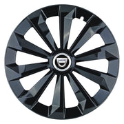 Set 4 Capace Roti 15 inchi (R15) Fame Negru, Compatibile Cu Dacia