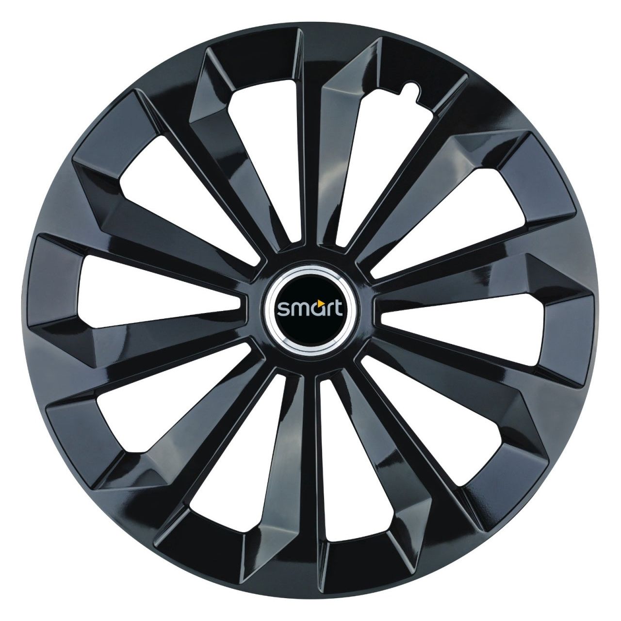 Set 4 Capace Roti 16 inchi (R16) Fame Negru, Compatibile Cu Smart