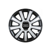 Set 4 capace roti Flash Gri-Negru R14 pentru gama auto Audi