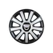 Set 4 capace roti Flash Gri-Negru R14 pentru gama auto Dacia