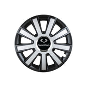4 darabos Flash szürke-fekete R14-es kerékborítás készlet SsangYong autókhoz