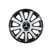 4 darabos Flash szürke-fekete R15 dísztárcsa készlet Mercedes személygépkocsikhoz