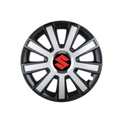 4 darabos Flash szürke-fekete R15 dísztárcsa szett Suzuki autókhoz