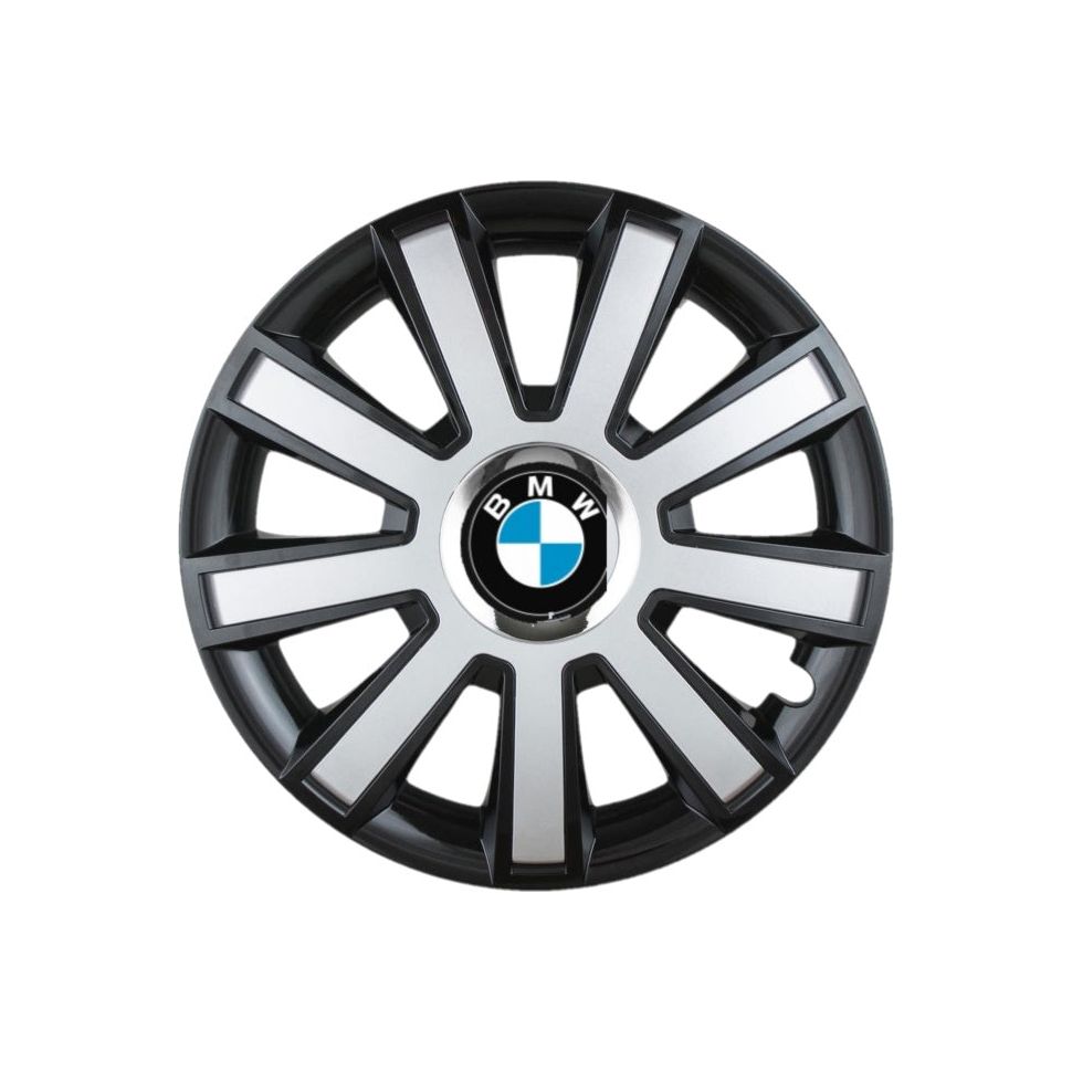 Set 4 capace roti Flash Gri-Negru R16 pentru gama auto BMW