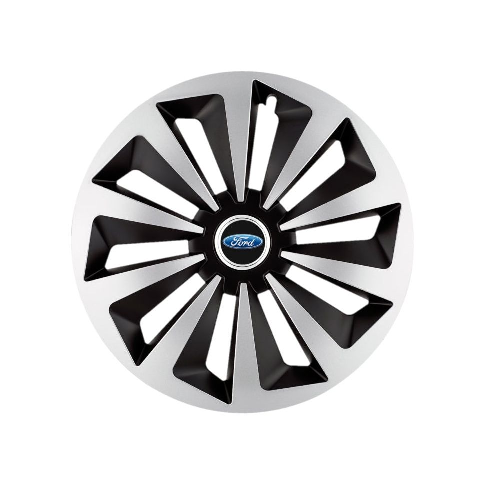 Set 4 capace roti Fox Gri-Negru R15 Compatibil Cu Ford