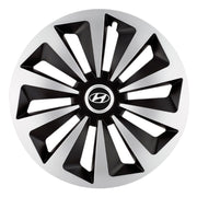 4 darabos Fox szürke-fekete R16 kerékborítás készlet, Hyundai-kompatibilis