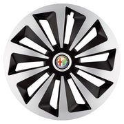 4 darabos Fox szürke-fekete R17 dísztárcsa készlet Alfa Romeo autókhoz