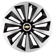 4 darabos Fox szürke-fekete R17-es kerékborítás készlet Chevrolet autókhoz