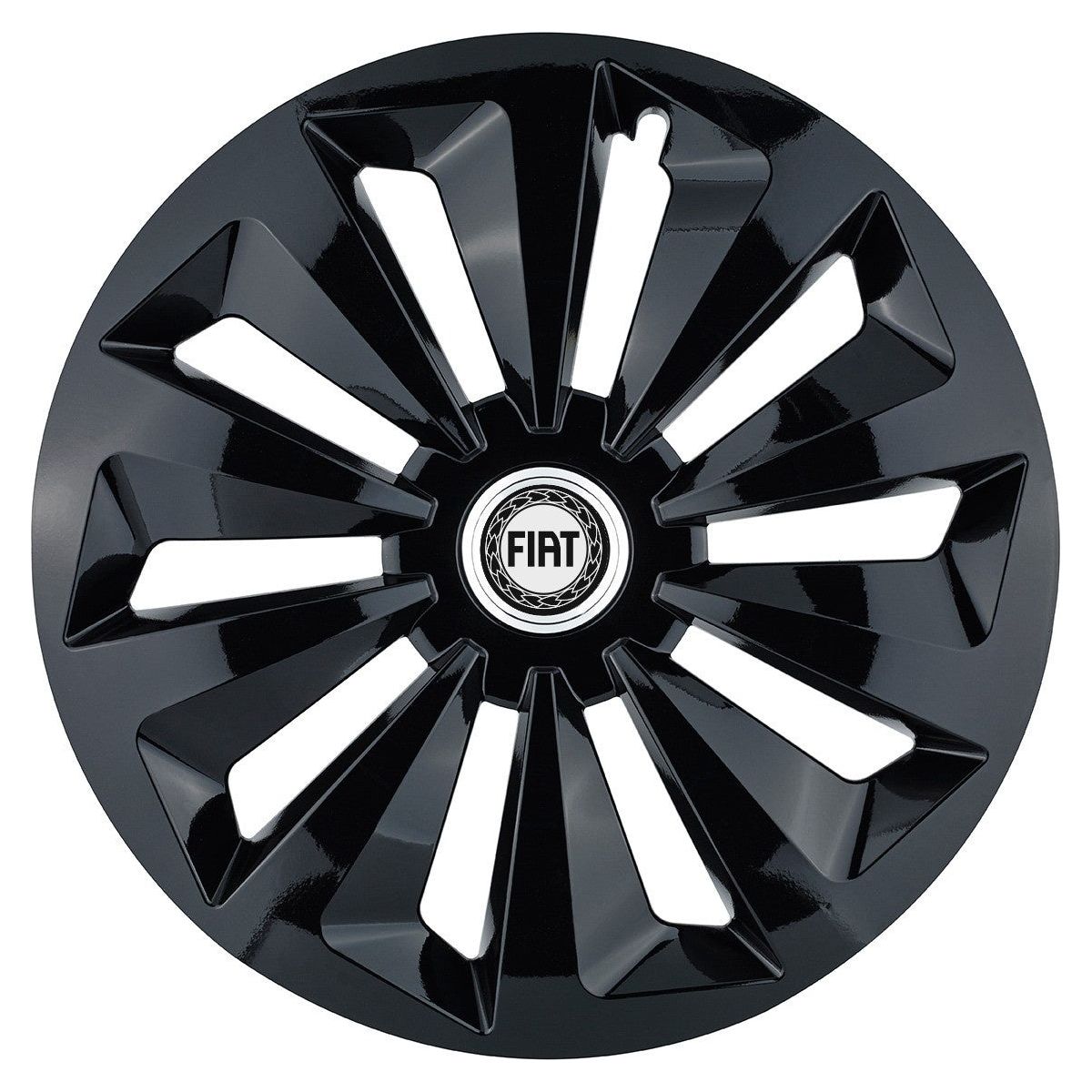 Set 4 capace roti Fox negru R15 Compatibil Cu Fiat