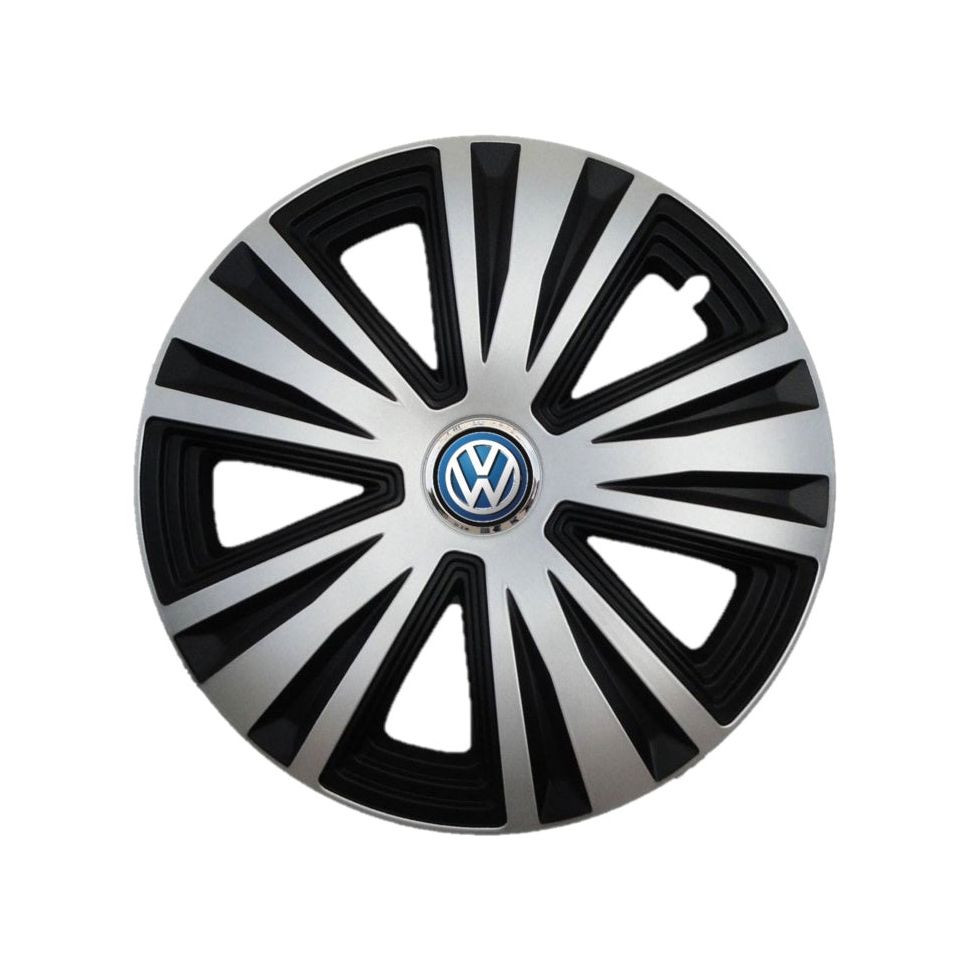 Set 4 capace roti Glory Gri-Negru R14, Compatibil Cu Volkswagen