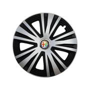 Set 4 capace roti Glory Gri-Negru R15, Compatibil Cu Alfa Romeo