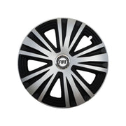 Set 4 capace roti Glory Gri-Negru R16, Compatibil Cu Fiat
