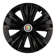 4 db-os Glory fekete R14 dísztárcsa szett, Alfa Romeo-val kompatibilis