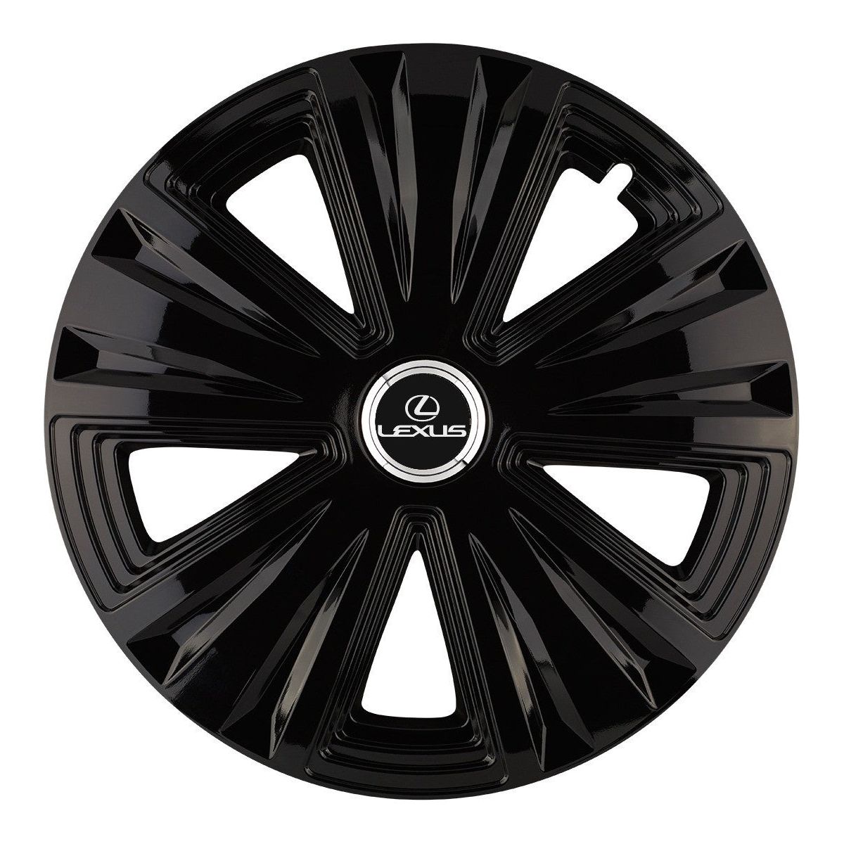 4 db-os Glory fekete R14 kerékszett Lexus-szal kompatibilis