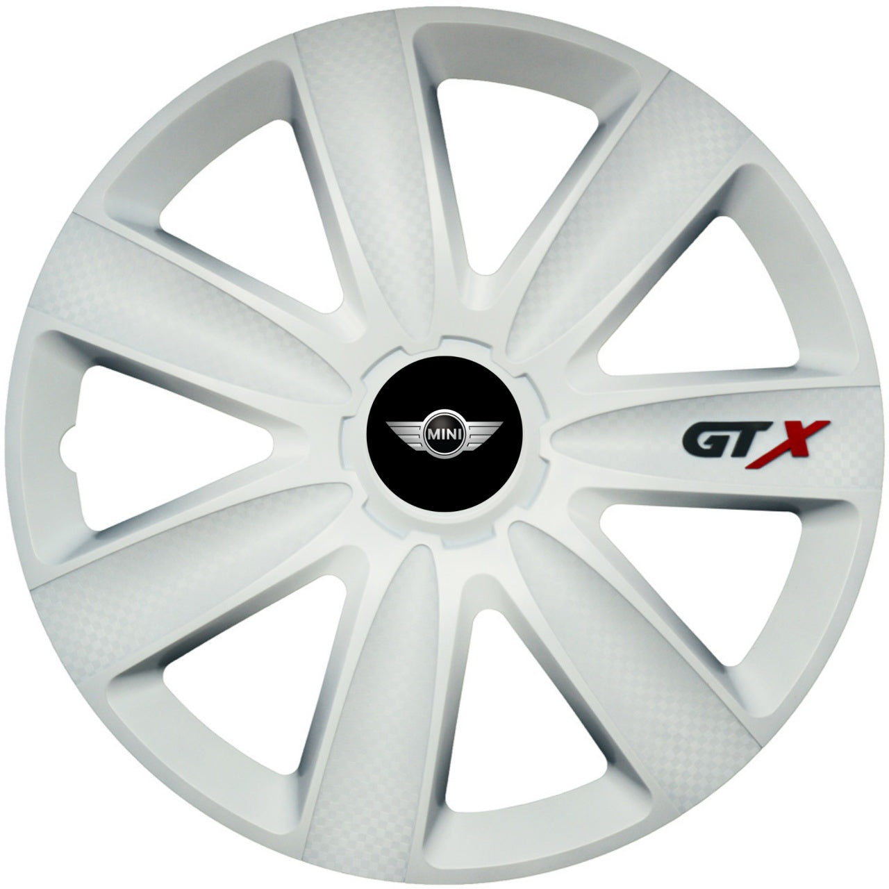 Set 4 Capace Roti GTX Alb R15, Compatibil Cu Mini