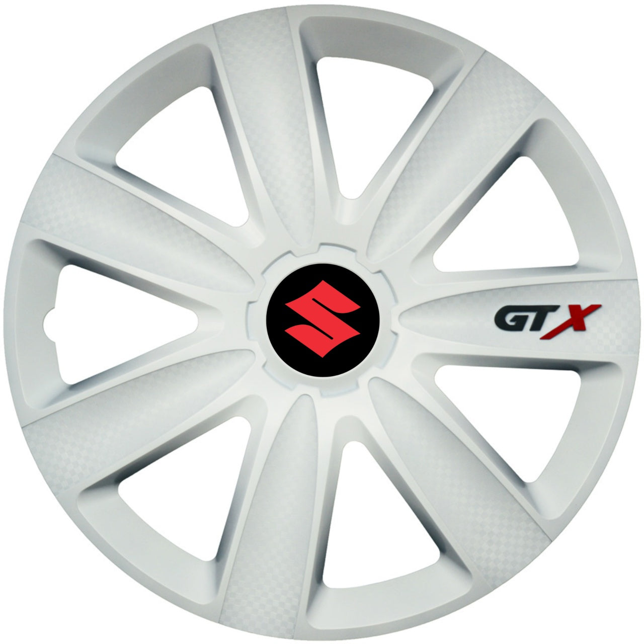 Set 4 Capace Roti GTX Alb R15, Compatibil Cu Suzuki