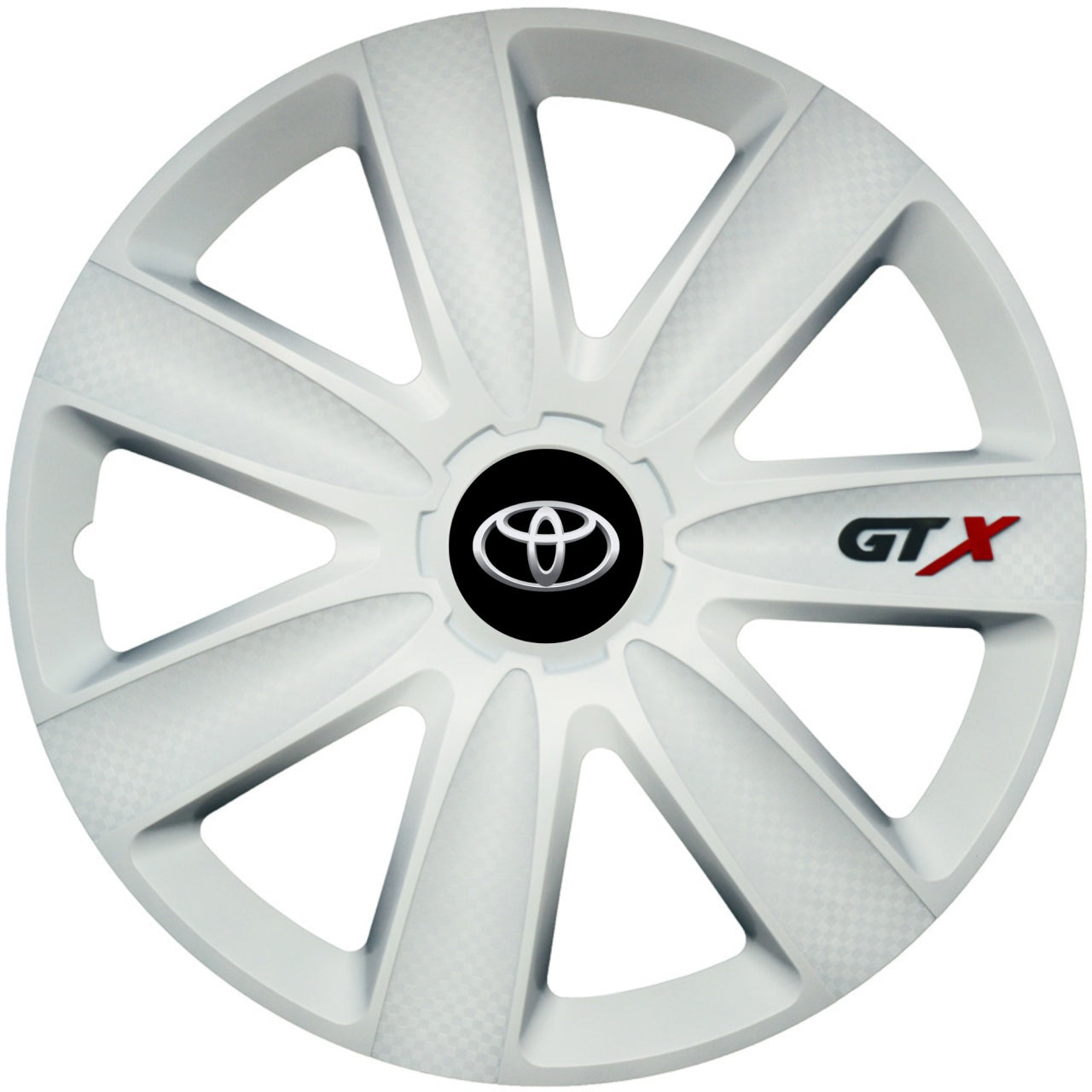 Set 4 Capace Roti GTX Alb R15, Compatibil Cu Toyota