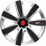 4 db-os GTX Karbon Kerékagy Szett Szürke-Fekete R14, Suzukihoz