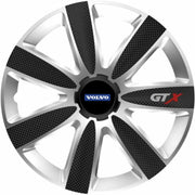 4 db-os GTX karbon dísztárcsa szett szürke-fekete R15, Volvohoz