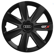 4 db-os kerékborító készlet Gtx karbon fekete R14, Audihoz