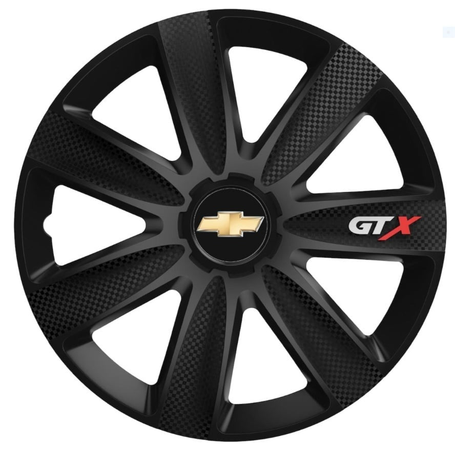 4 db-os GTX karbon fekete kerékszett R17 Chevrolet-hez