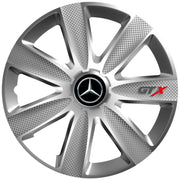 4 db-os GTX szürke kerékborítás készlet R15, Mercedeshez