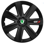 4 db-os GTX fekete karbon Skoda kerékszett, R16