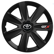 4 db-os GTX fekete karbon Toyota kerékszett, R14