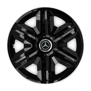 Set 4 capace roti hubcaps fast black R14 Compatibil Cu Mercedes-Benz