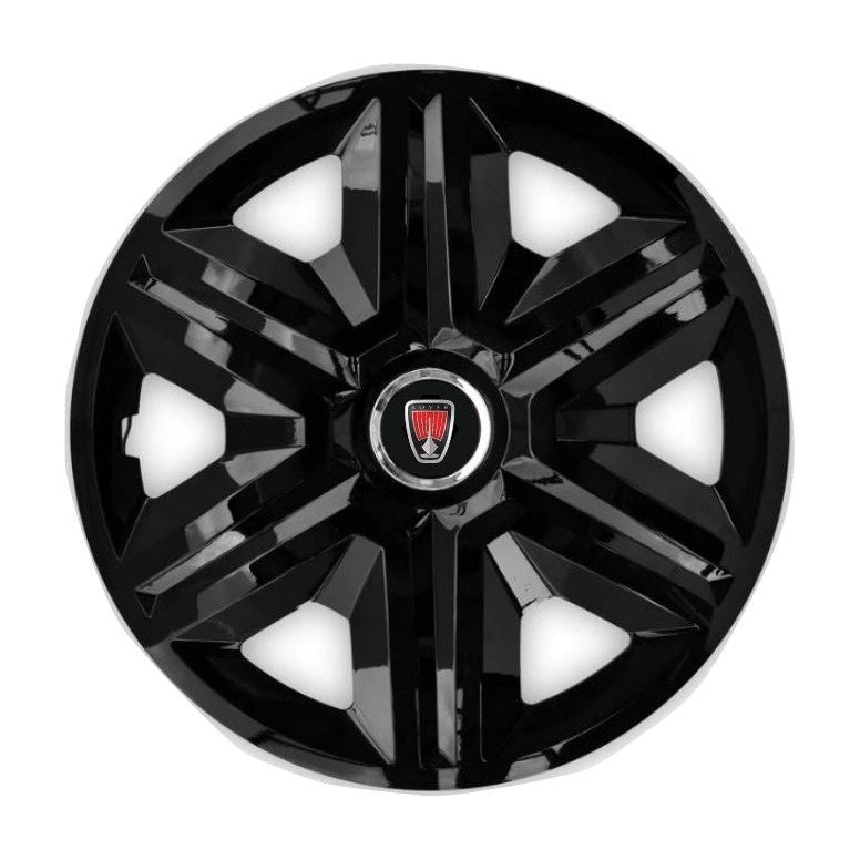 Set 4 capace roti hubcaps fast black R14 Compatibil Cu Range Rover