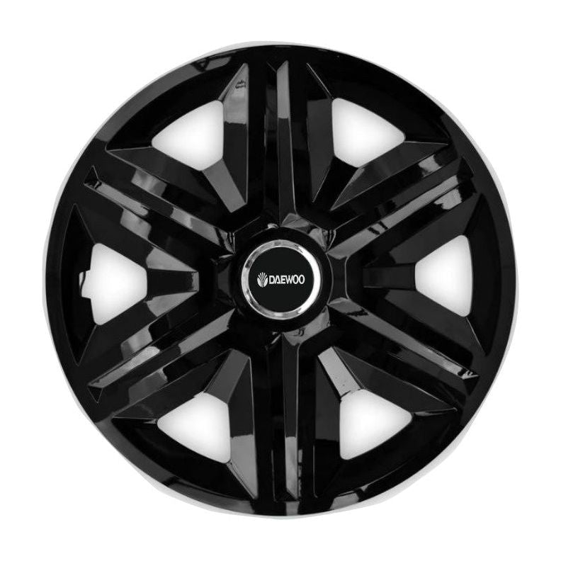 Set 4 capace roti Hubcaps fast black R15 Compatibil Cu Daewoo