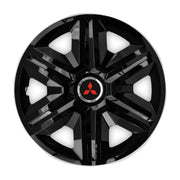 Set 4 capace roti hubcaps fast black R15 Compatibil Cu Mitsubishi
