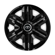 Set 4 capace roti hubcaps fast black R15 Compatibil Cu Toyota