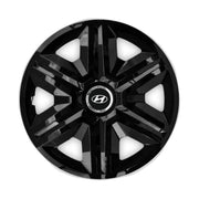Set 4 capace roti Hubcaps fast black R16 Compatibil Cu Hyundai
