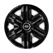 Set 4 capace roti Hubcaps fast black R16 Compatibil Cu Kia
