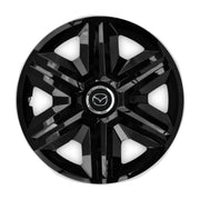 Set 4 capace roti hubcaps fast black R16 Compatibil Cu Mazda