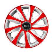 Set 4 capace roti 15 inchi R15 Drift Rosu-Gri, Compatibil cu Daewoo