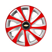 Set 4 capace roti 16 inchi R16 Drift Rosu-Gri, Compatibil cu Chevrolet