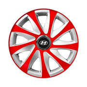 Set 4 capace roti 16 inchi R16 Drift Rosu-Gri, Compatibil cu Hyundai
