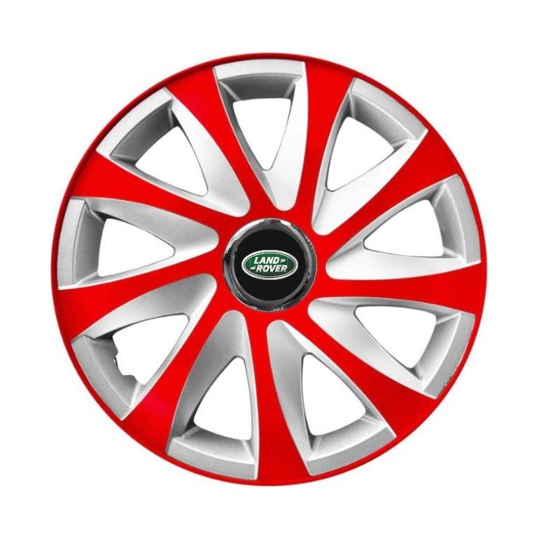 Set 4 capace roti 16 inchi R16 Drift Rosu-Gri, Compatibil cu Land Rover