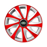 Set 4 capace roti 16 inchi R16 Drift Rosu-Gri, Compatibil cu Land Rover
