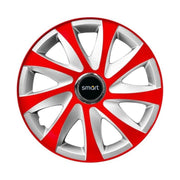 Set 4 capace roti 16 inchi R16 Drift Rosu-Gri, Compatibil cu Smart