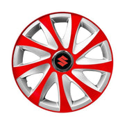 Set 4 capace roti 16 inchi R16 Drift Rosu-Gri, Compatibil cu Suzuki