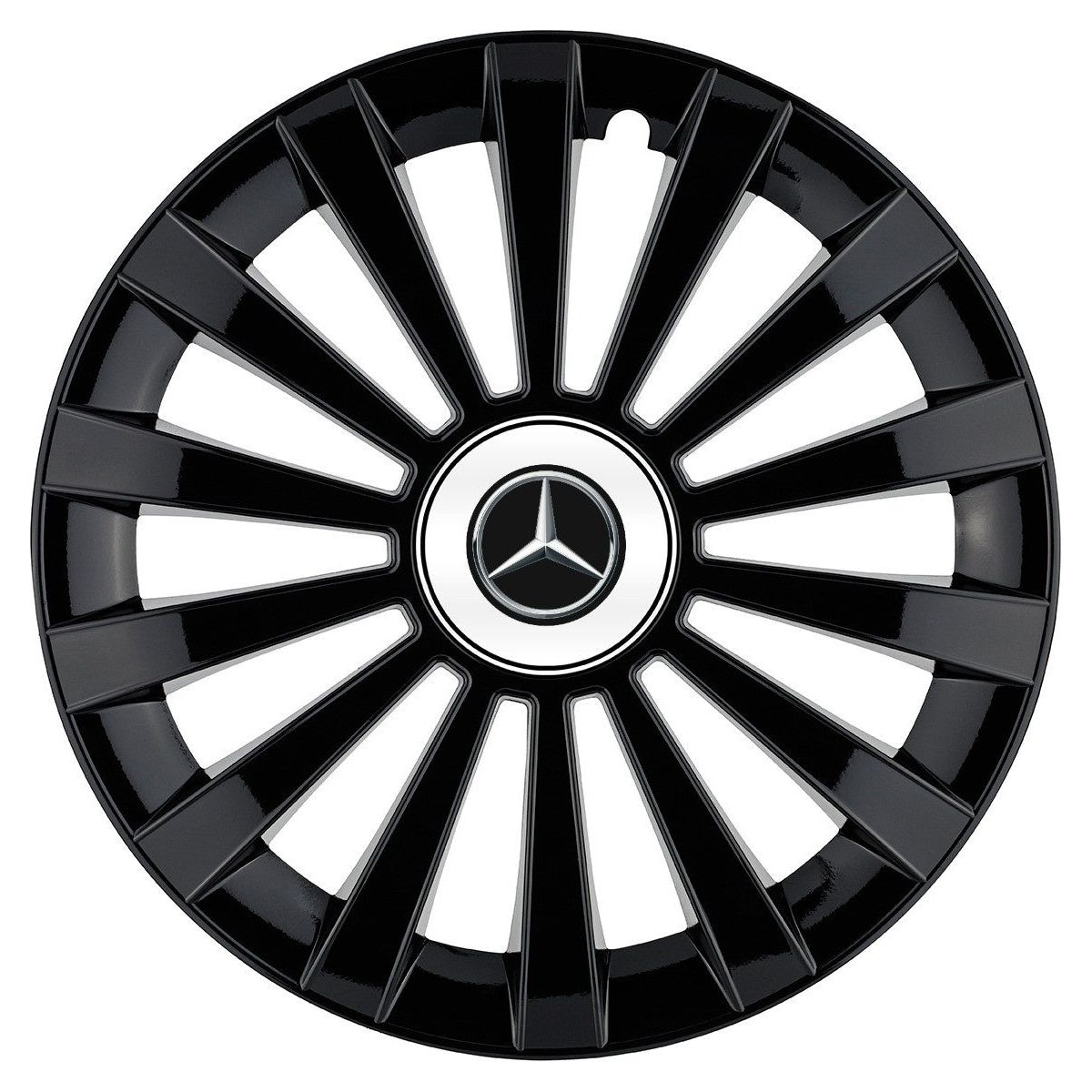4 darabos Meridian fekete keréktárcsa készlet R14 Mercedes-Benz kompatibilis